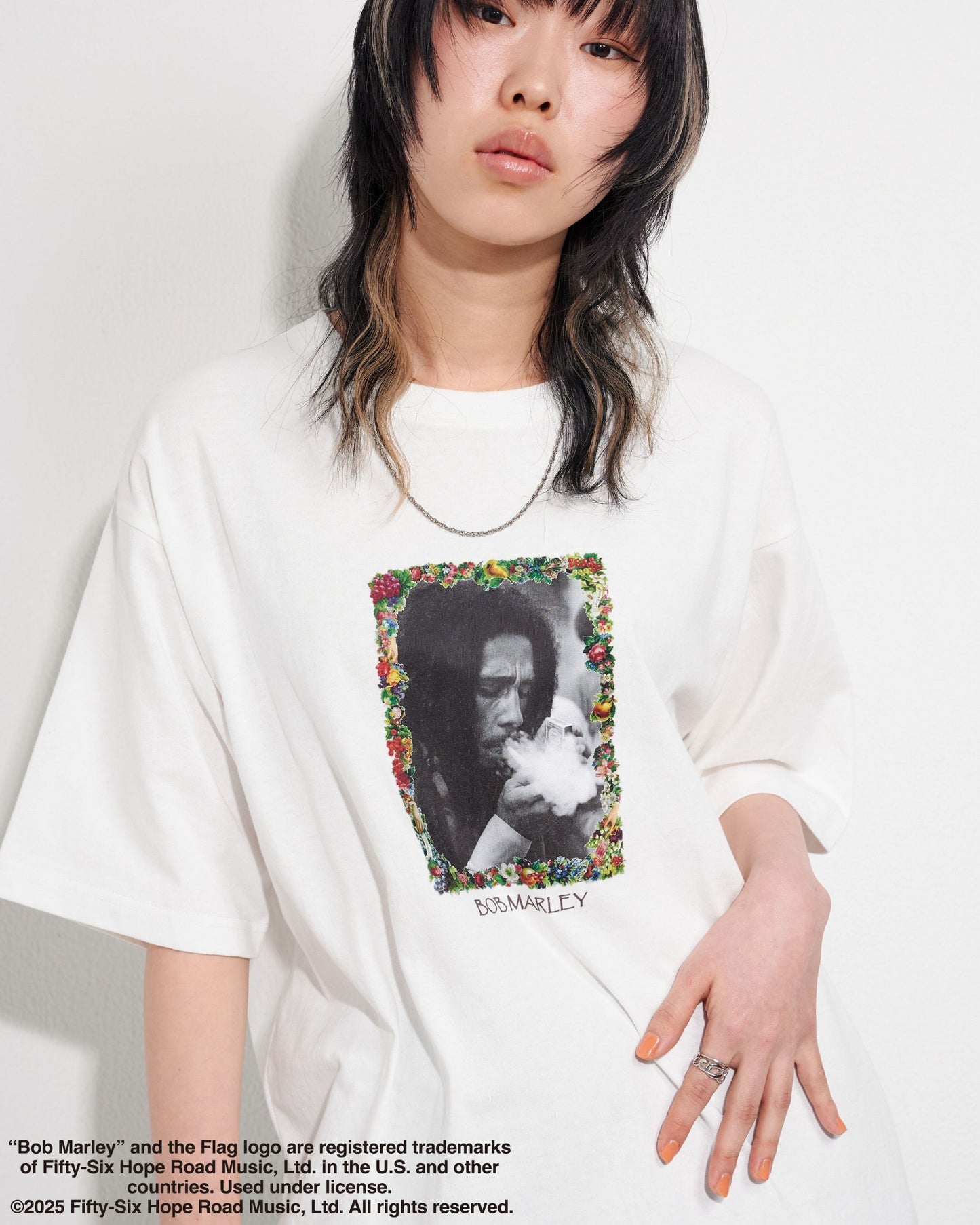 【BOB MARLEY】Flower Photo Tee