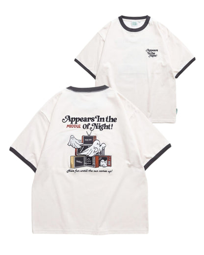 ミッドナイトオバケ刺繍T