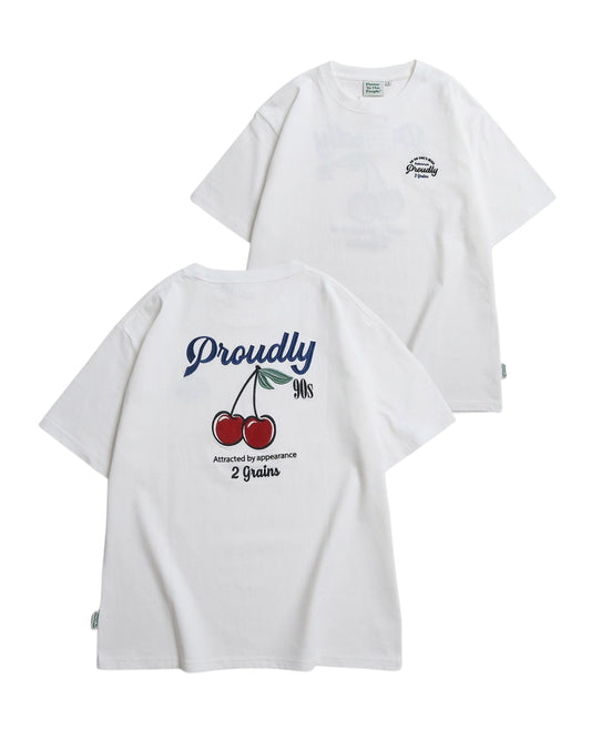 レトロチェリー刺繍T