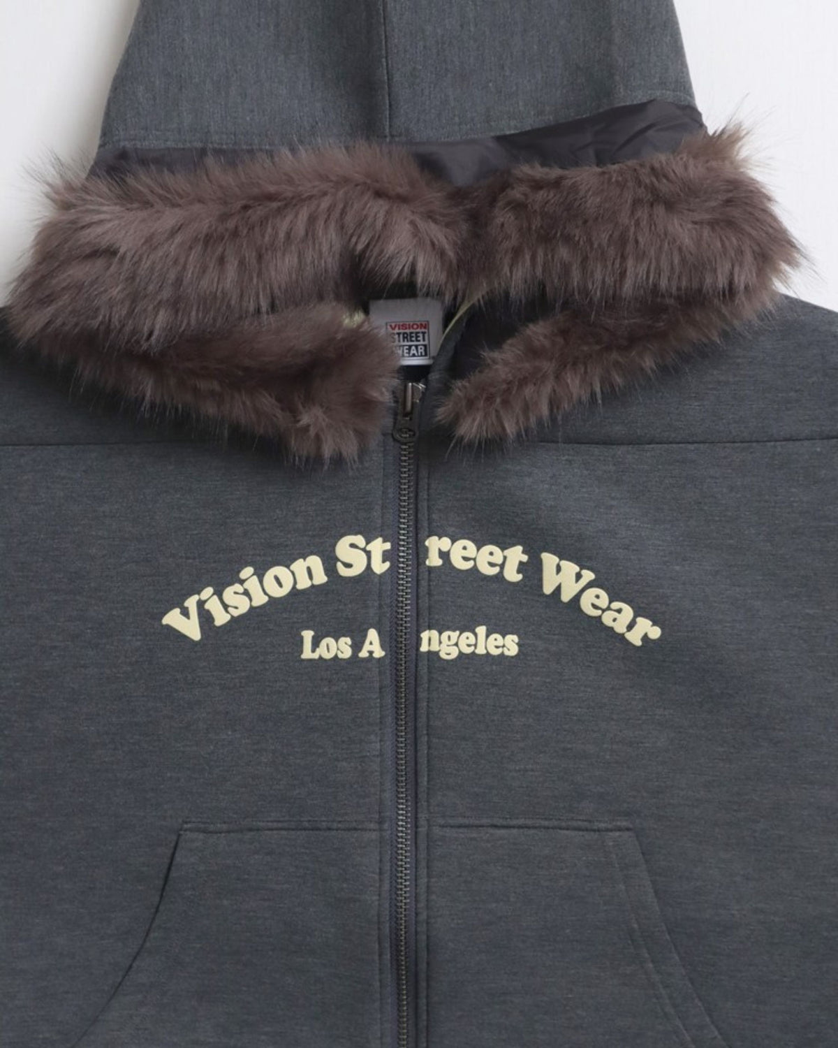 Ponch fur hood zip hoodie / ポンチファーフードZIPパーカー