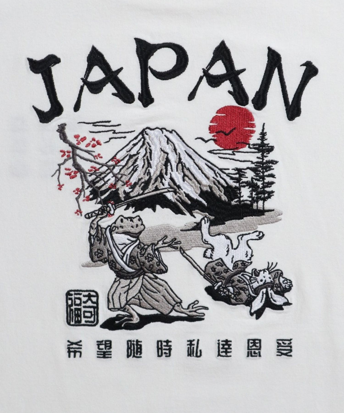 【Japan Series】SUMI-E  Tee / 水墨画 刺繍Tシャツ