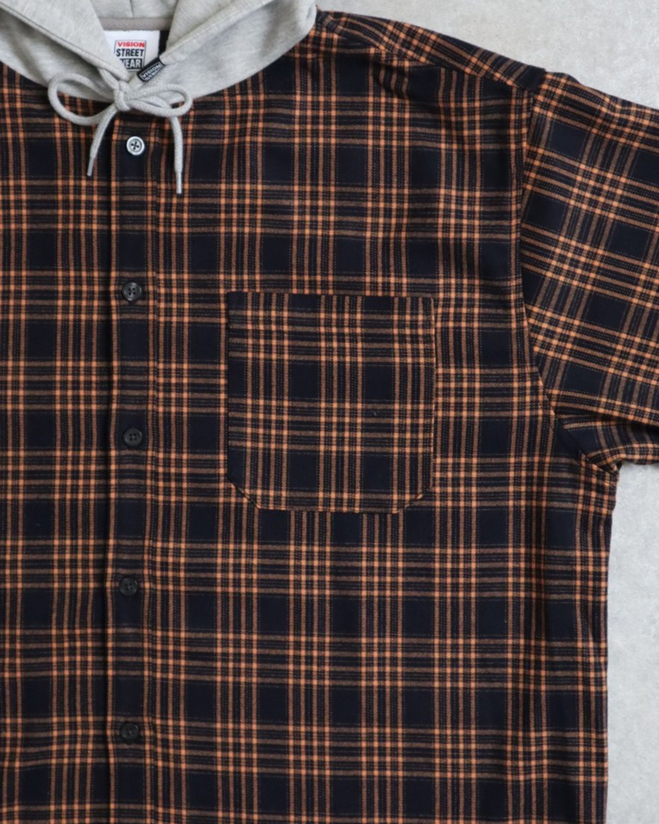 VISION STREET WEAR】Hoodie Check Shirt / 90s ストリートフード