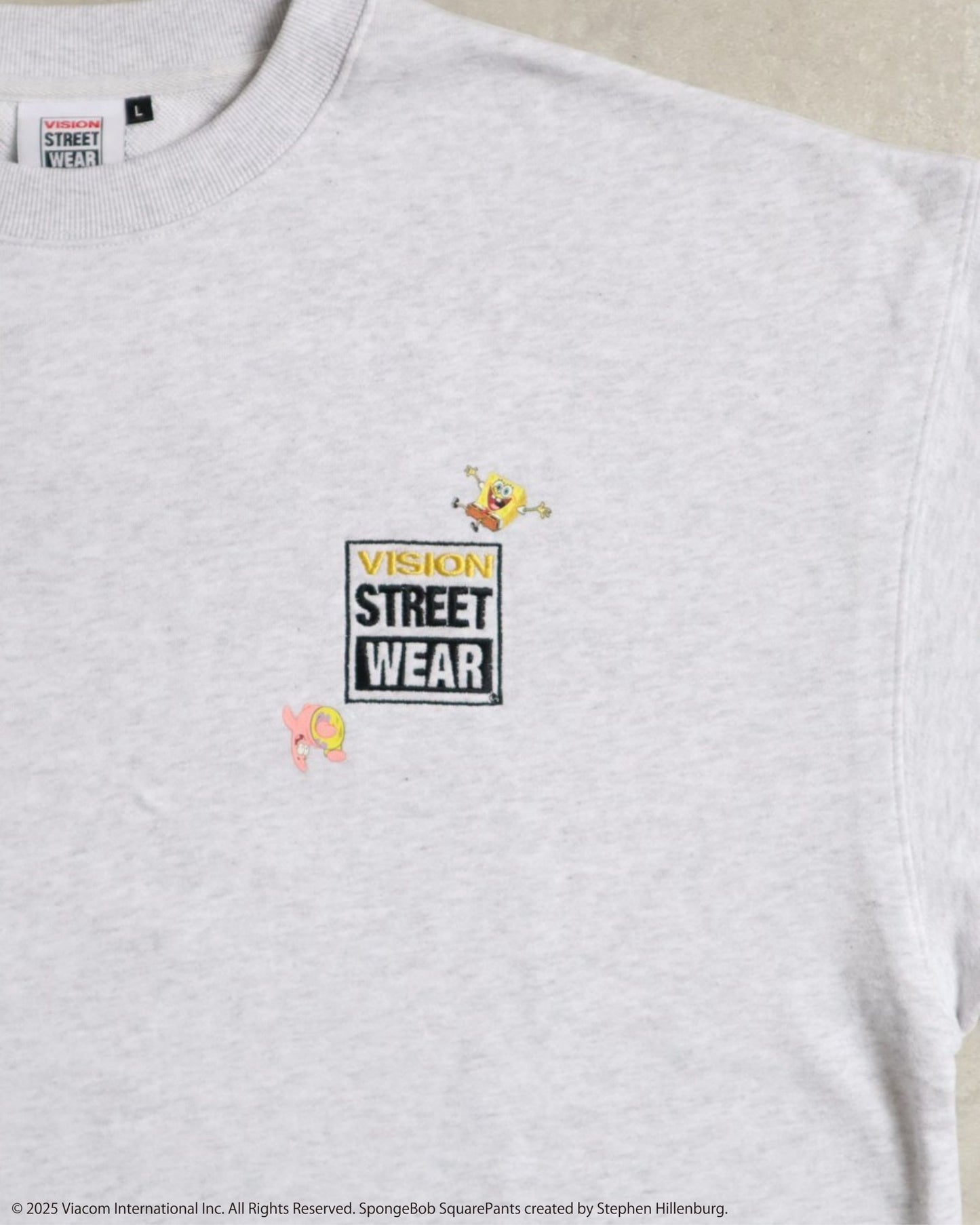 【スポンジ・ボブコラボ】SpongeBob & Patrick Sweatshirt / サガラ刺繍ストリートスウェット