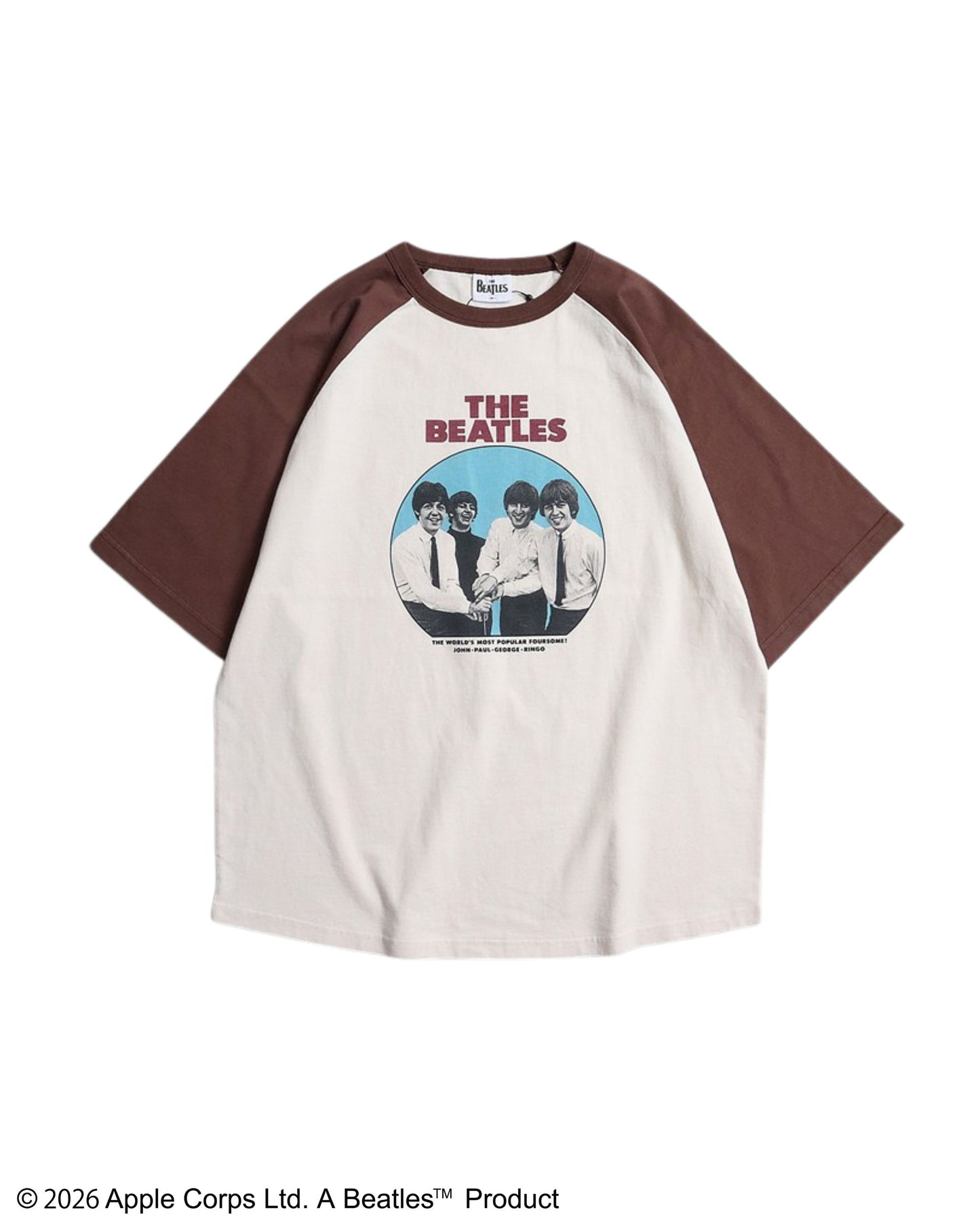 【ビートルズ】レコード柄ラグランT