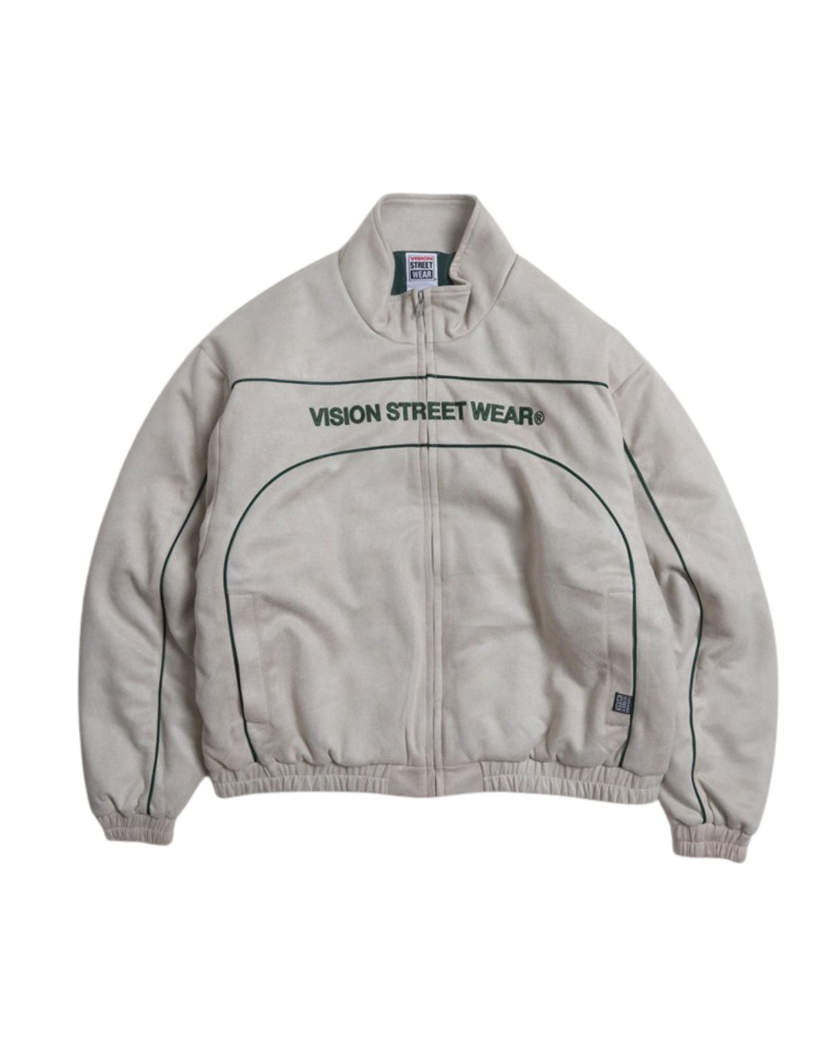 Fake suede piping padded jacket / フェイクスエードパイピング中綿ジャケット