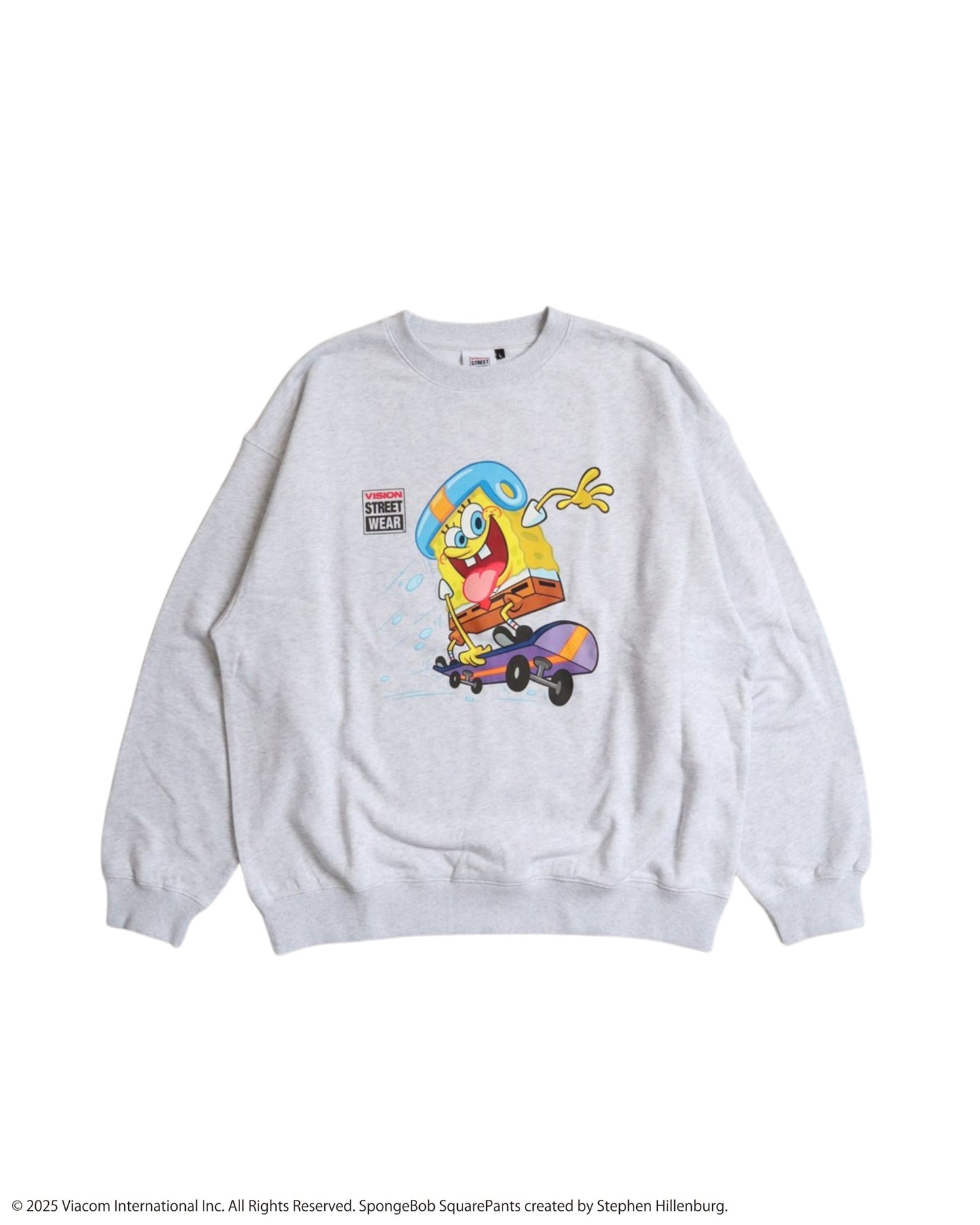【スポンジ・ボブコラボ】Skateboard Sweatshirt / POPプリントコラボスウェット