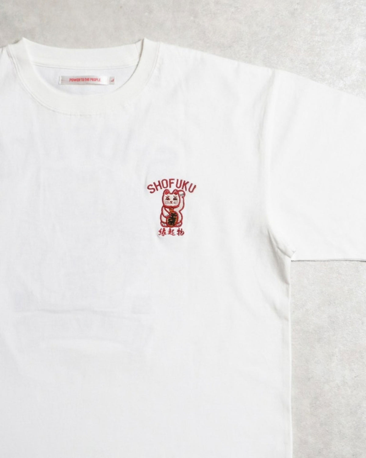 【Japan Series】MANEKINEKO Tee / 招き猫　刺繍Tシャツ