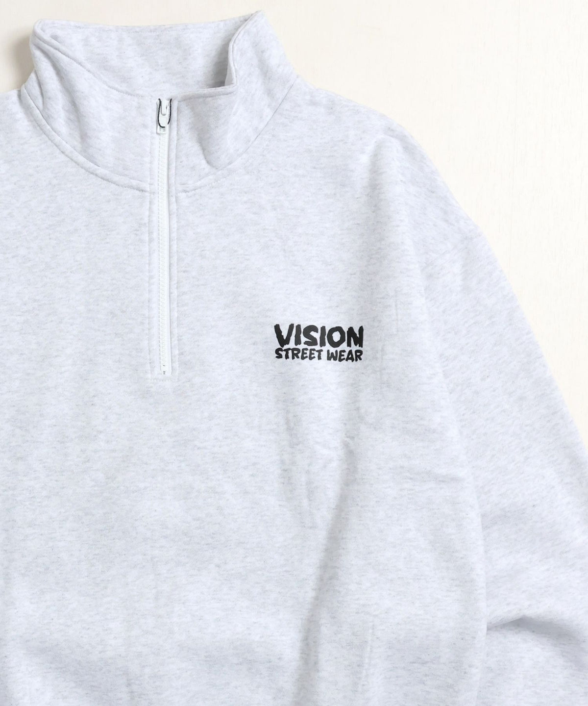 Ghost Zip Sweat / 【裏起毛】ゴースト異素材ハーフジップ