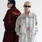 Fake suede piping padded jacket / フェイクスエードパイピング中綿ジャケット