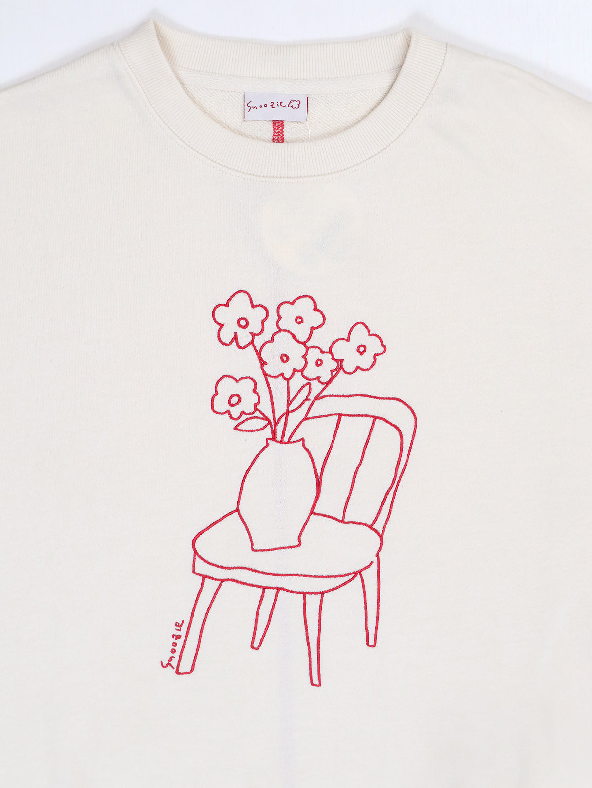 フラワー刺繍スウェット