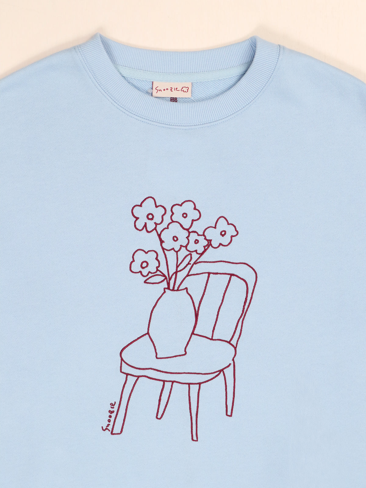 フラワー刺繍スウェット