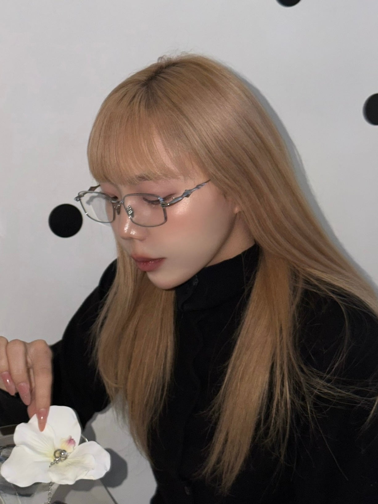 Silver flame glass / シルバーフレームメガネ