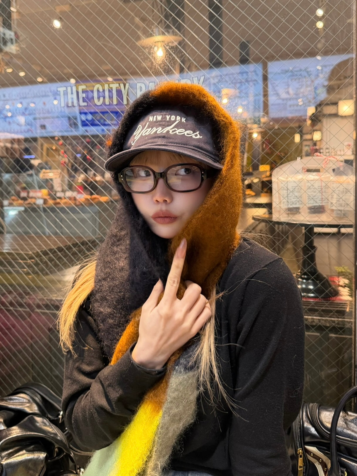 Round fashion glass / クリアメガネ