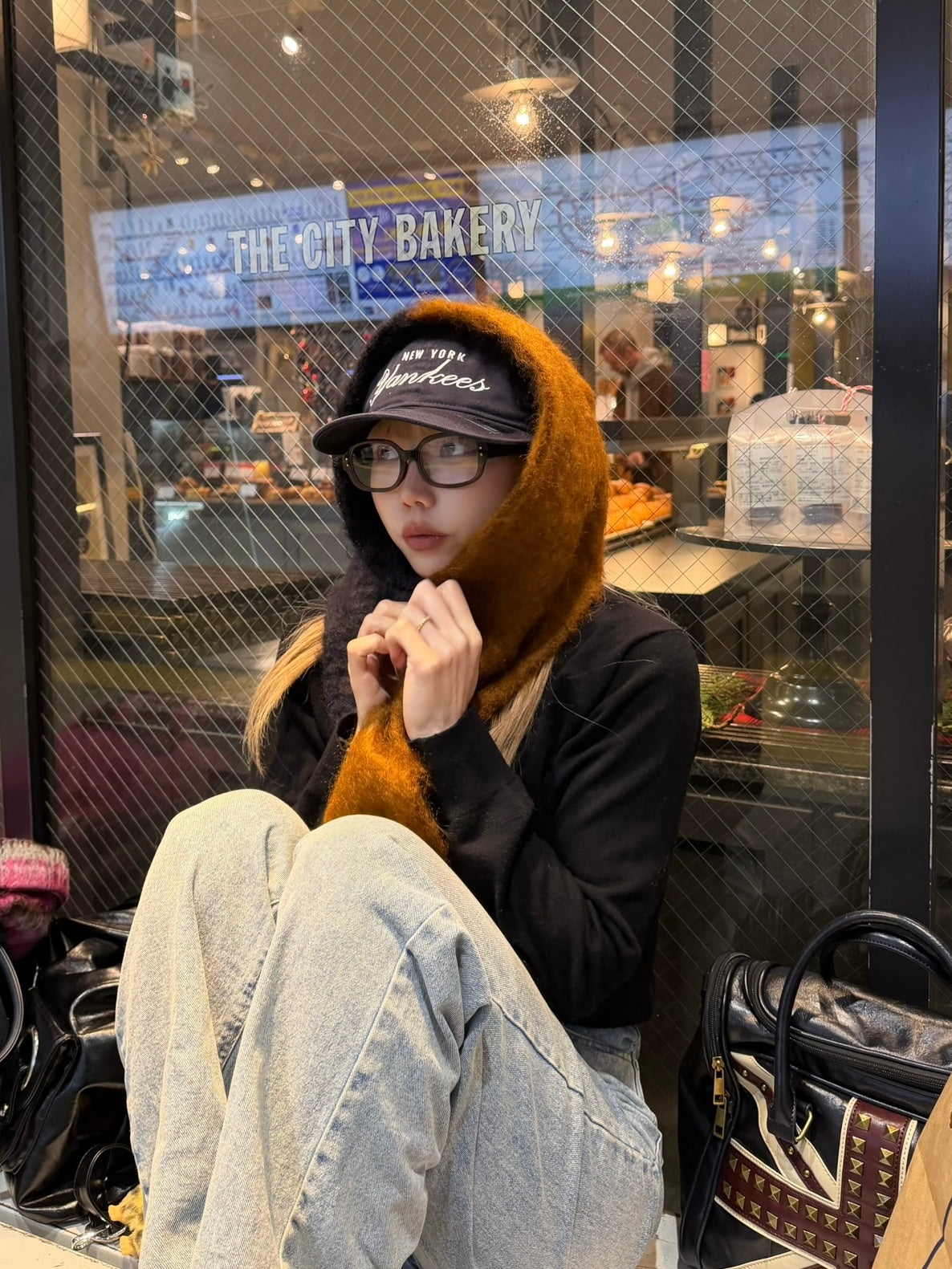 Round fashion glass / クリアメガネ