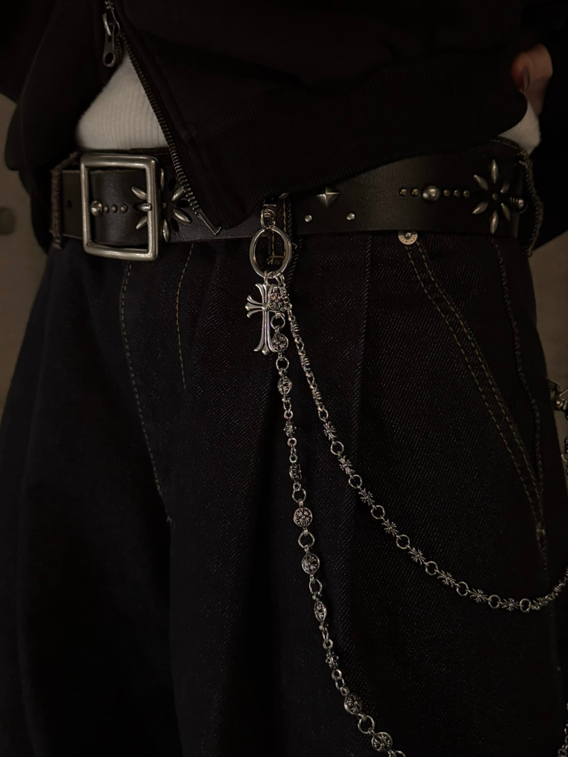 YEONI/UNRULED】Cross W Chain belt – Ha-Li-C STORE（ハリックストア