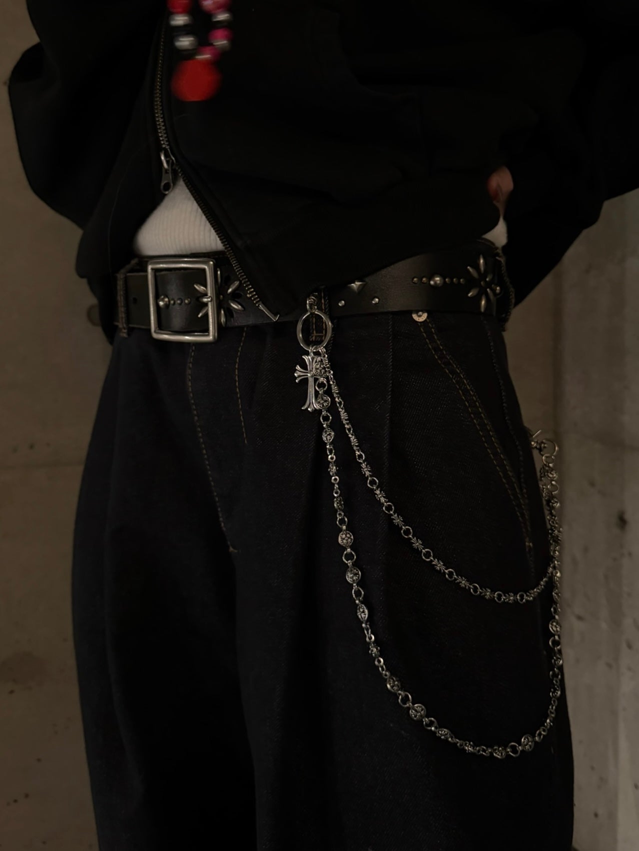 Cross W Chain belt / クロスチャームチェーンベルト