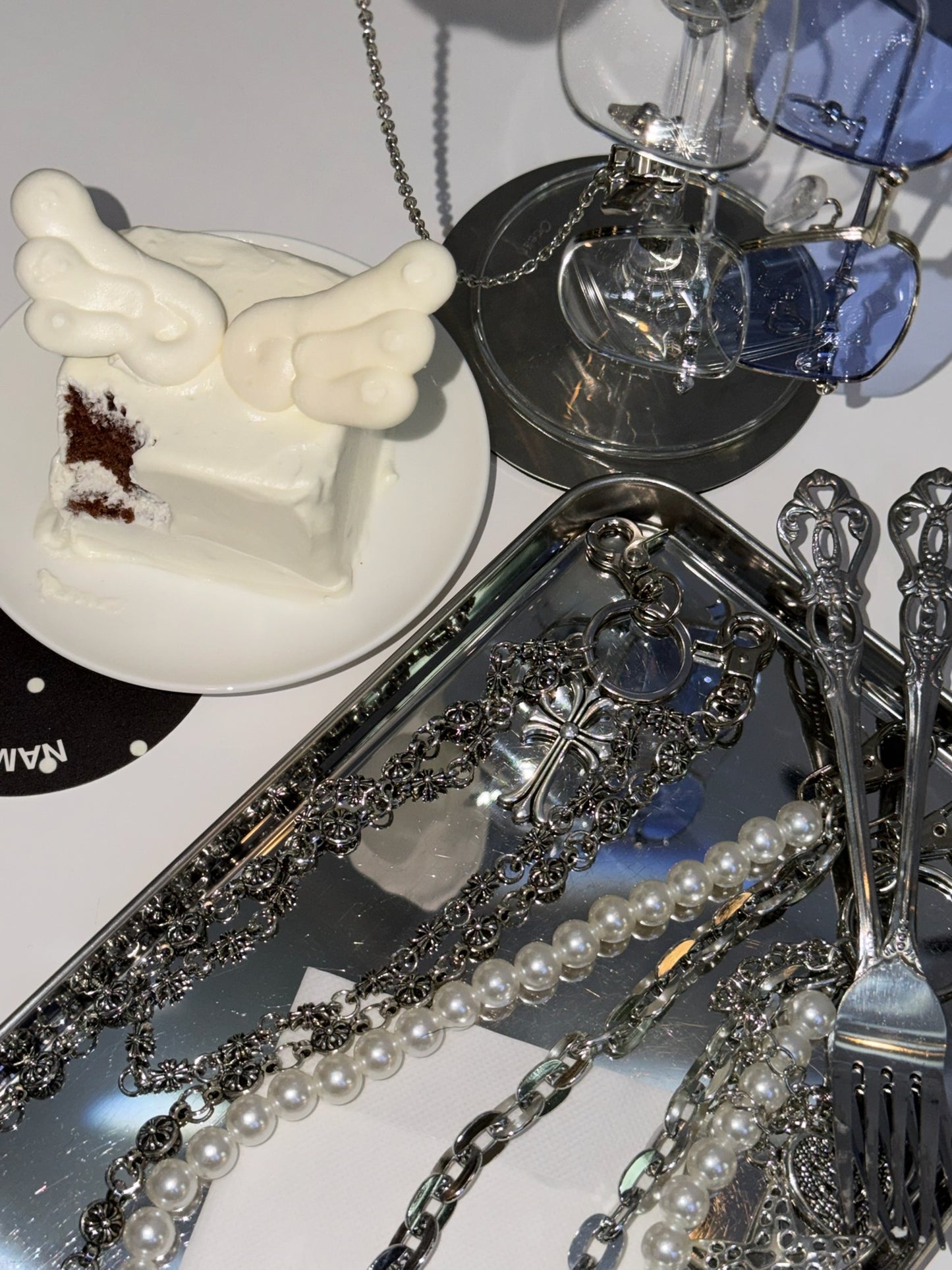 Silver flame glass / シルバーフレームメガネ