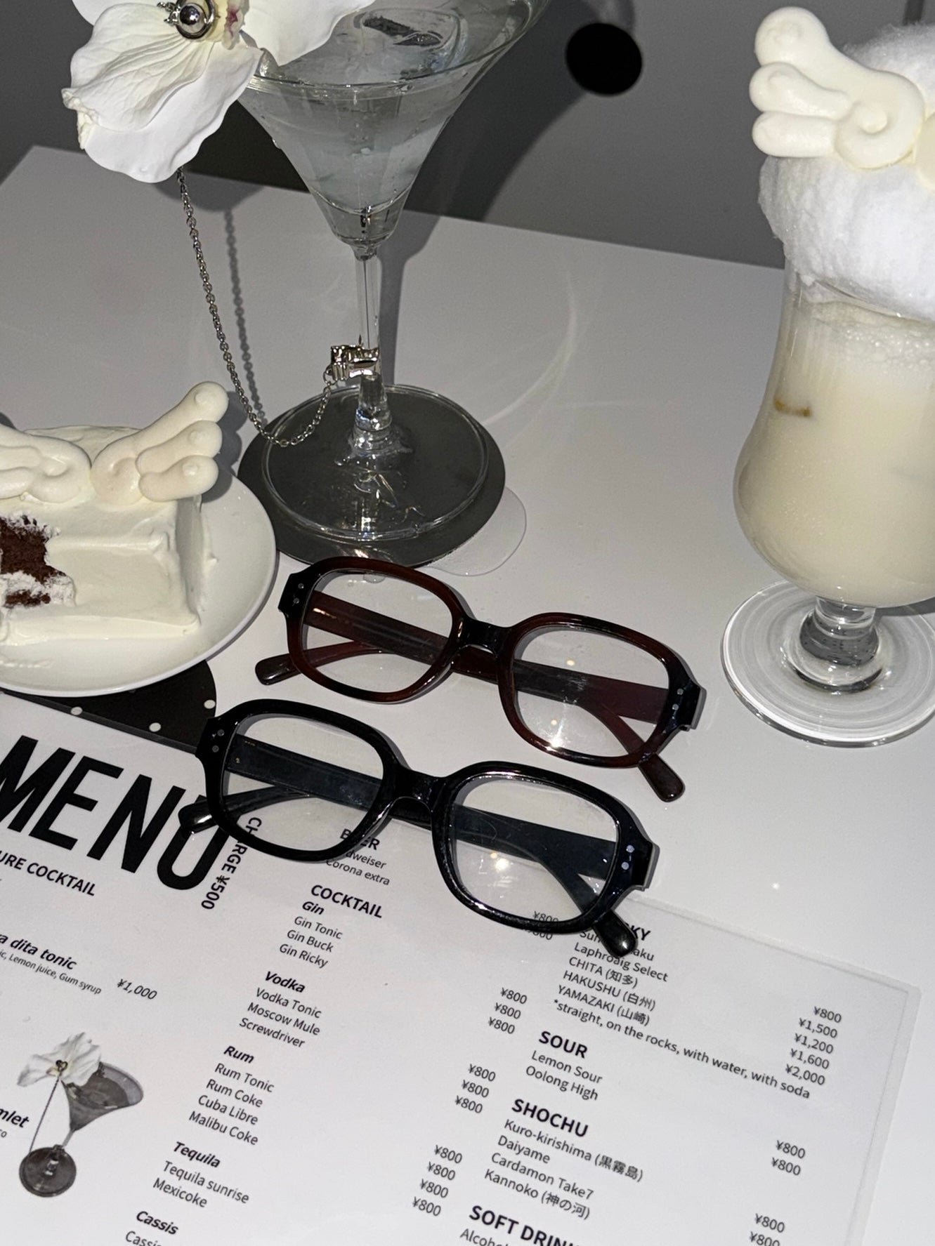 Round fashion glass / クリアメガネ