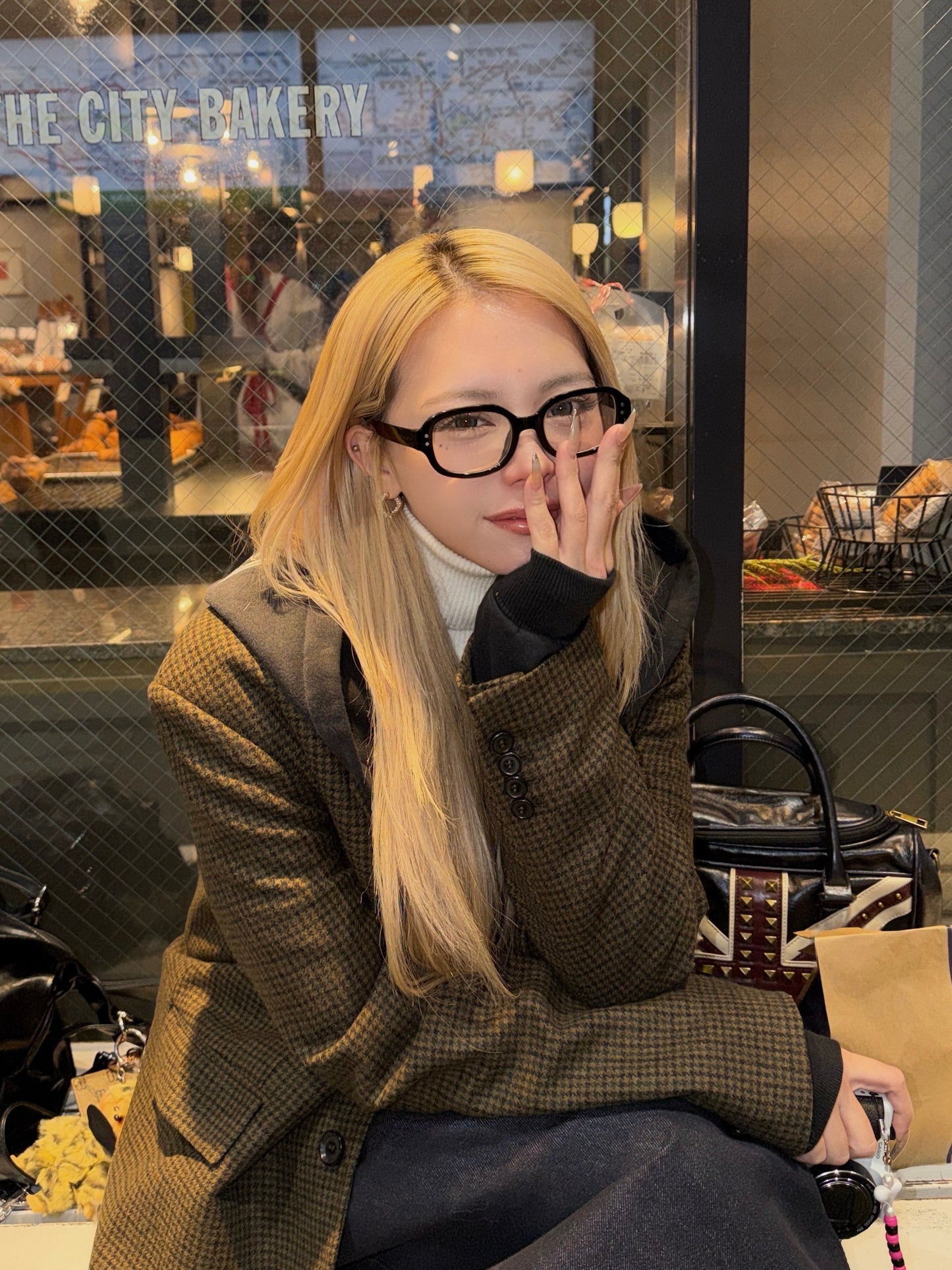 Round fashion glass / クリアメガネ