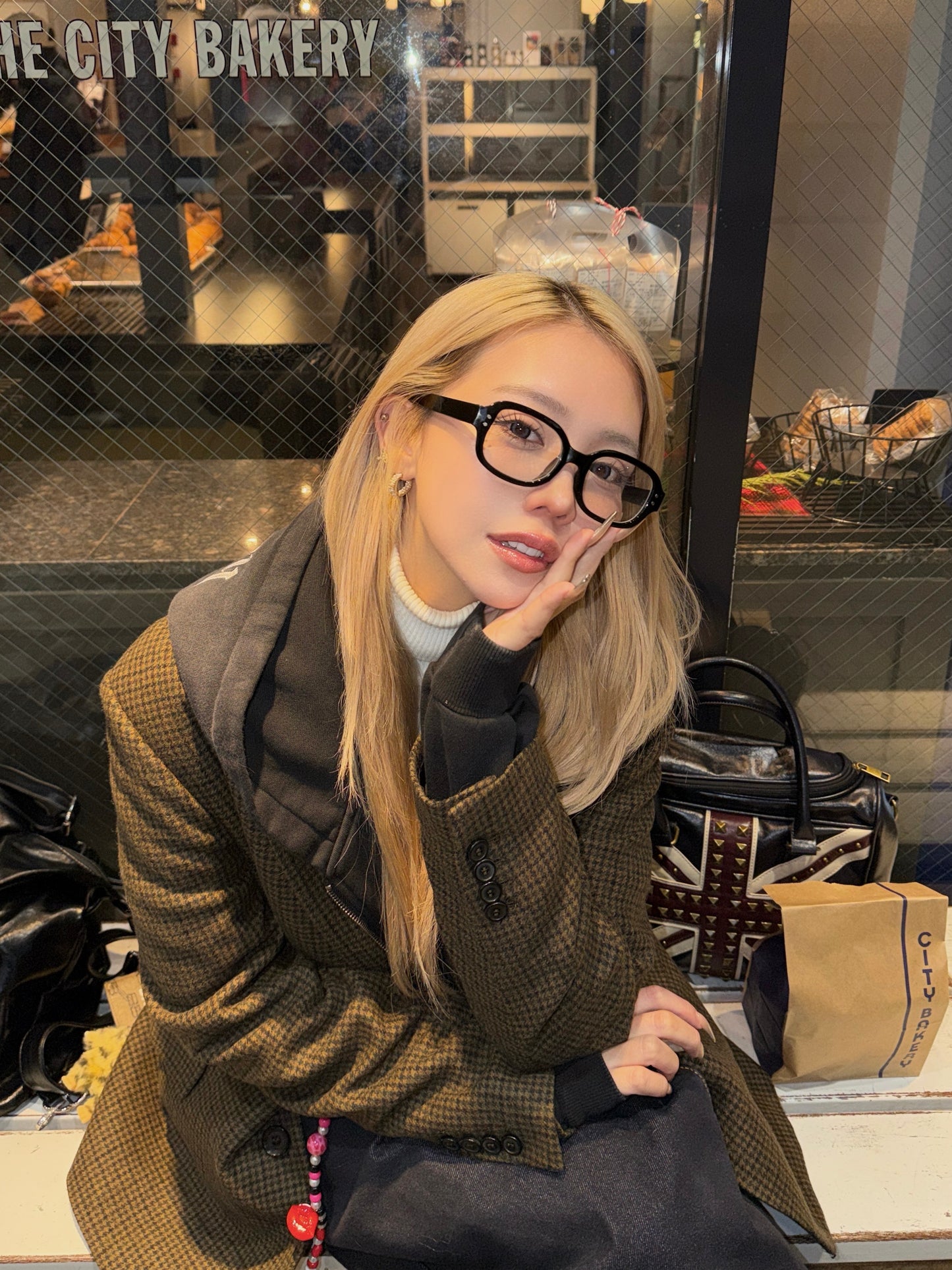 Round fashion glass / クリアメガネ