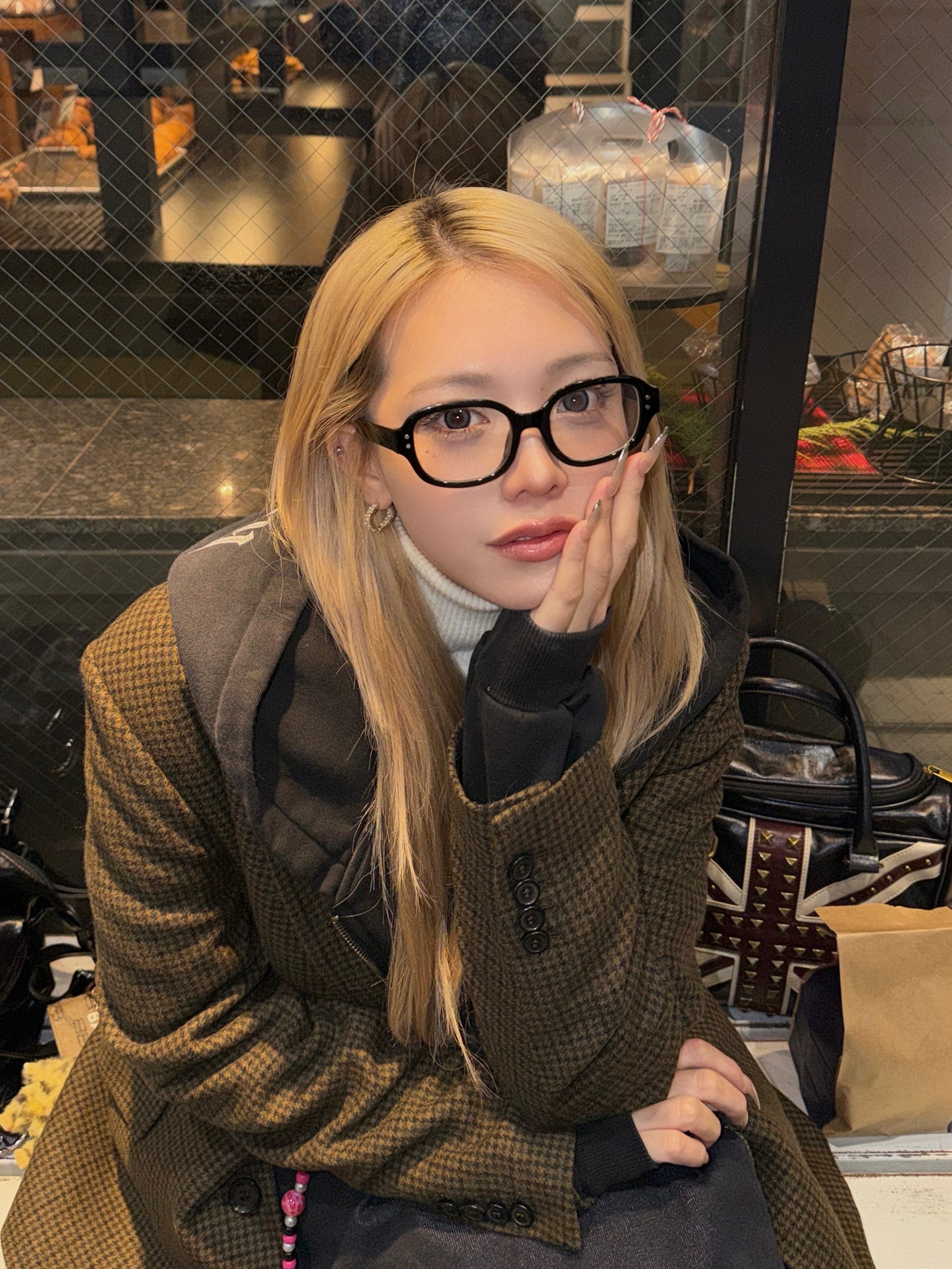 Round fashion glass / クリアメガネ