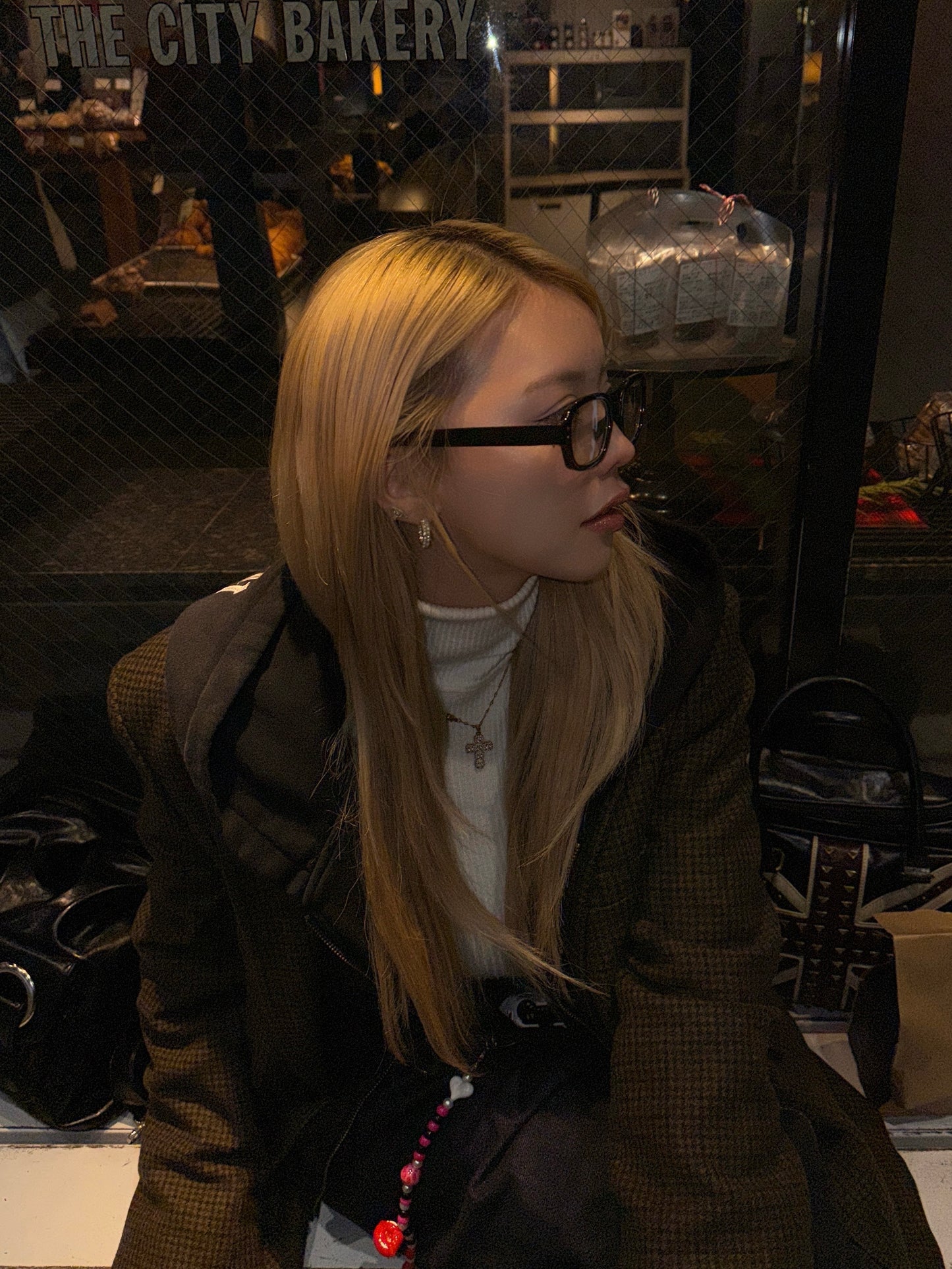 Round fashion glass / クリアメガネ