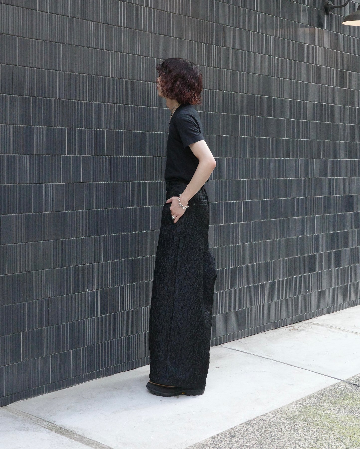 【LOILE】Jacquard wide pants