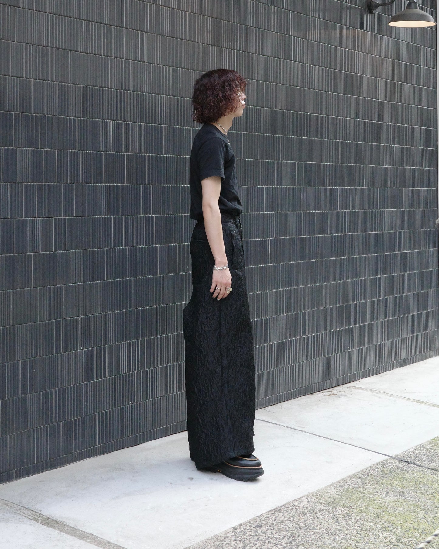 【LOILE】Jacquard wide pants