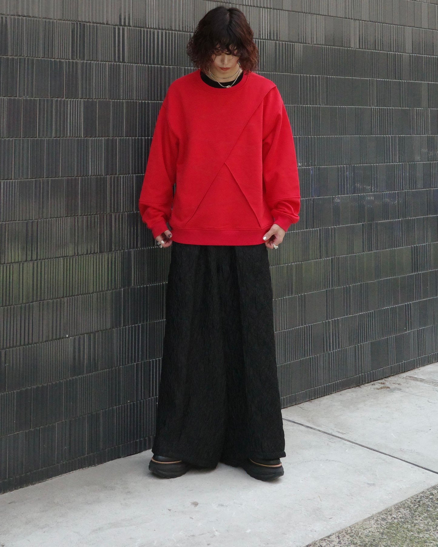 【LOILE】Jacquard wide pants