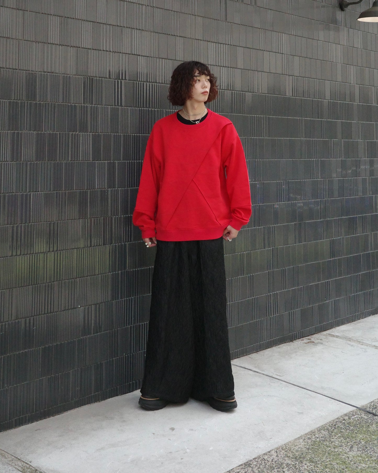 【LOILE】Jacquard wide pants