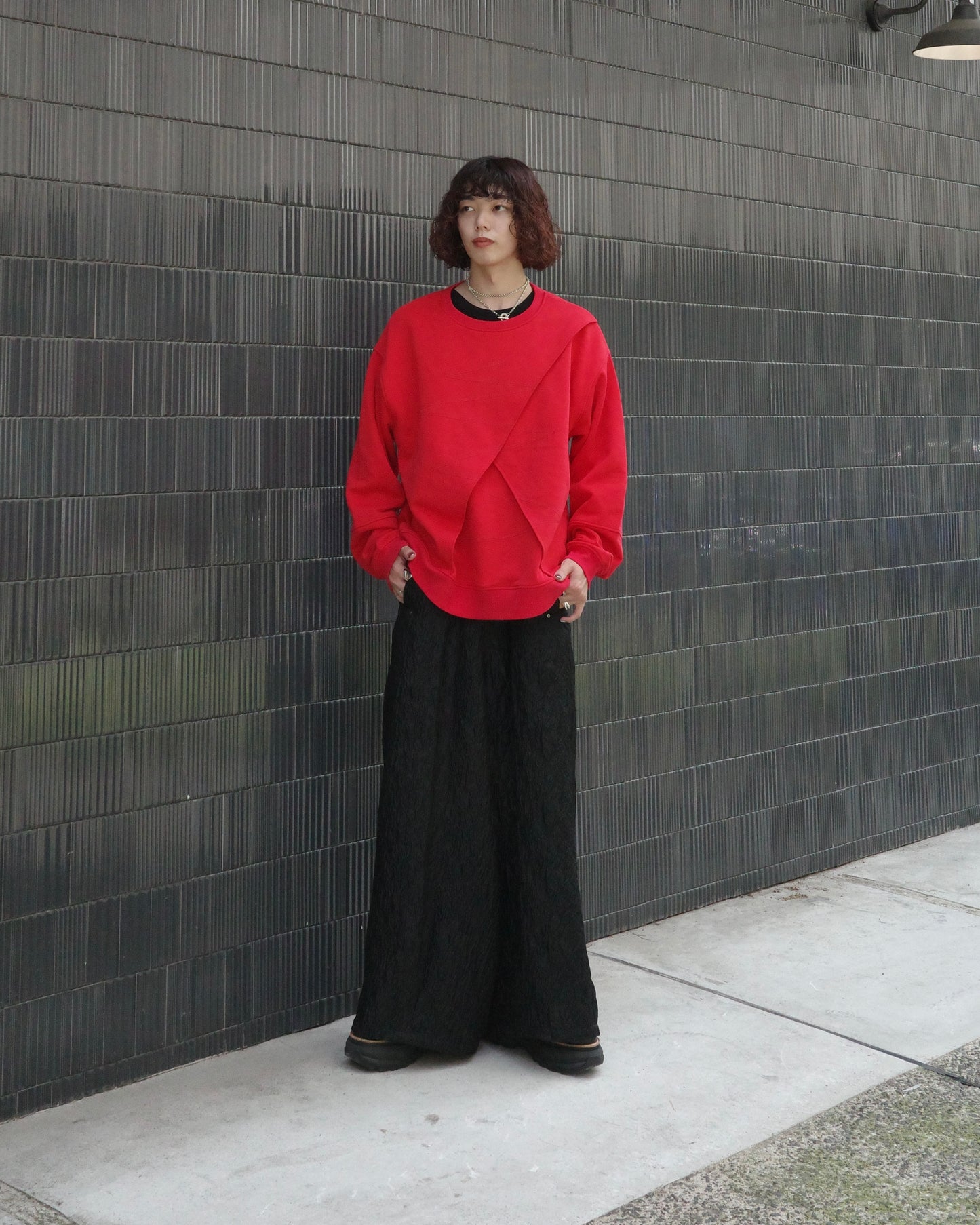 【LOILE】Jacquard wide pants