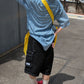 LOGO DENIM CARGO HALF PANTS