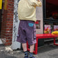 LOGO DENIM CARGO HALF PANTS