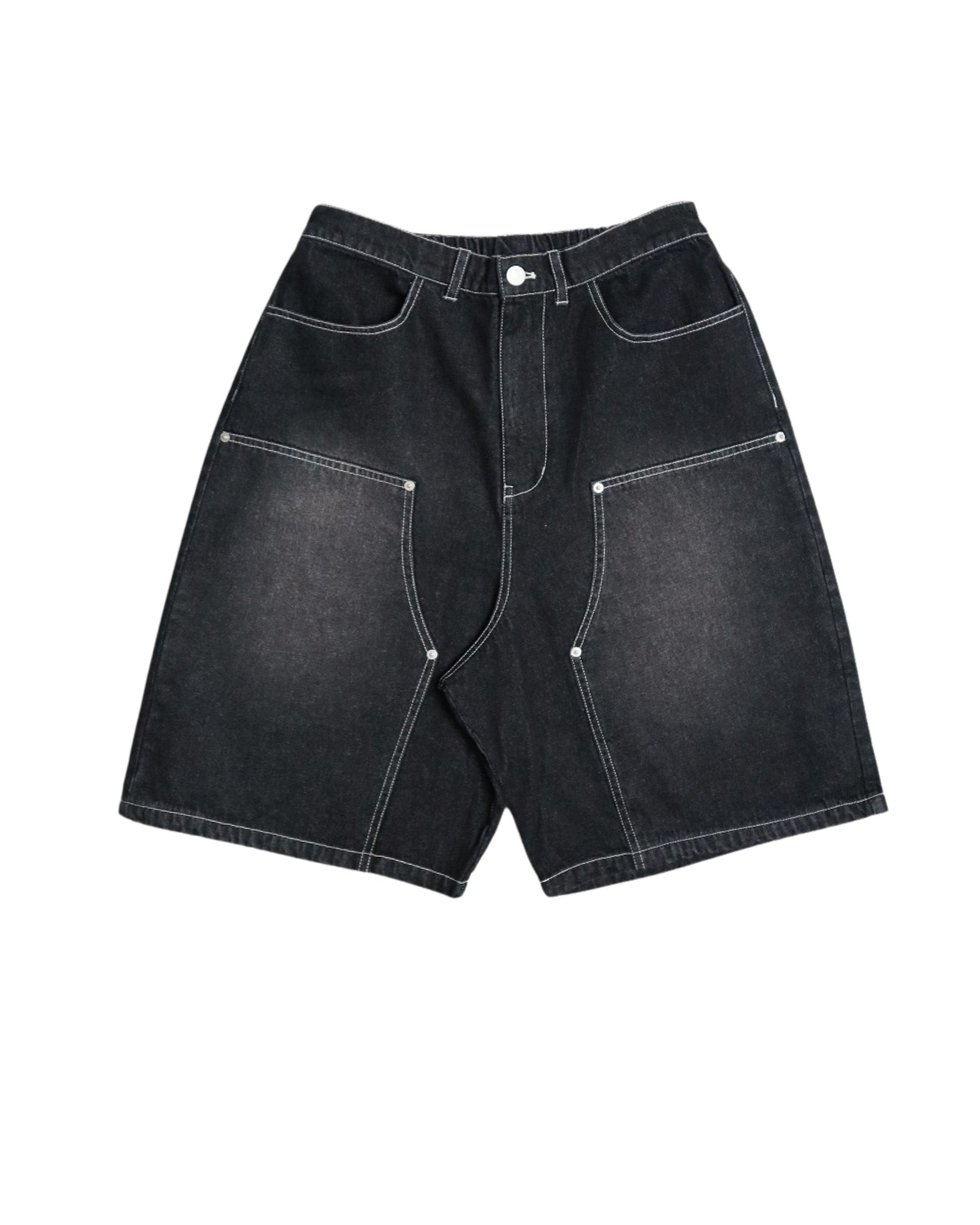 ギークス GEEKS <br>サイズ:2 DENIM DOWBLE KNEE HALF PANTS デニム 
