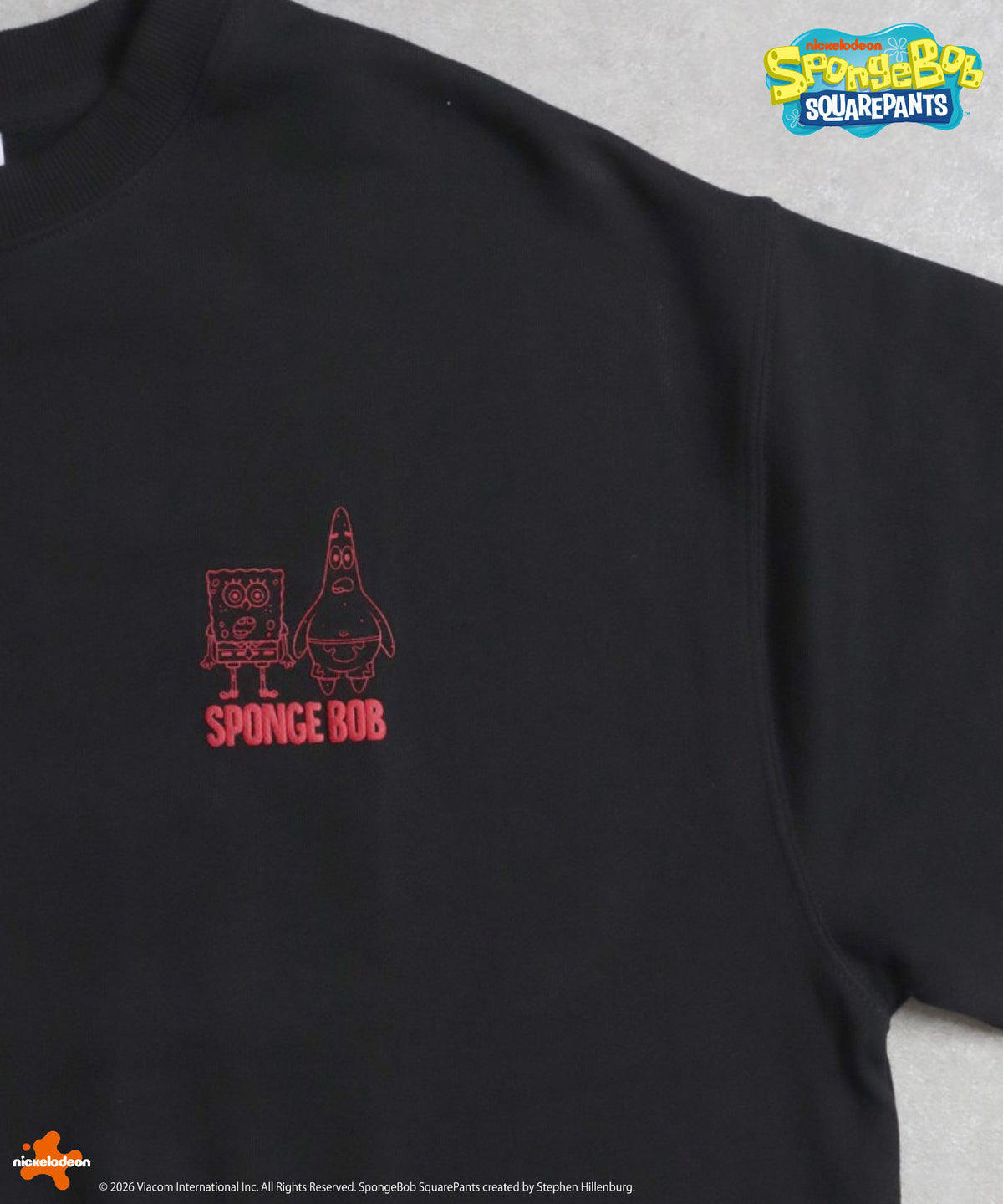 【スポンジ・ボブ】発砲ロゴスウェット