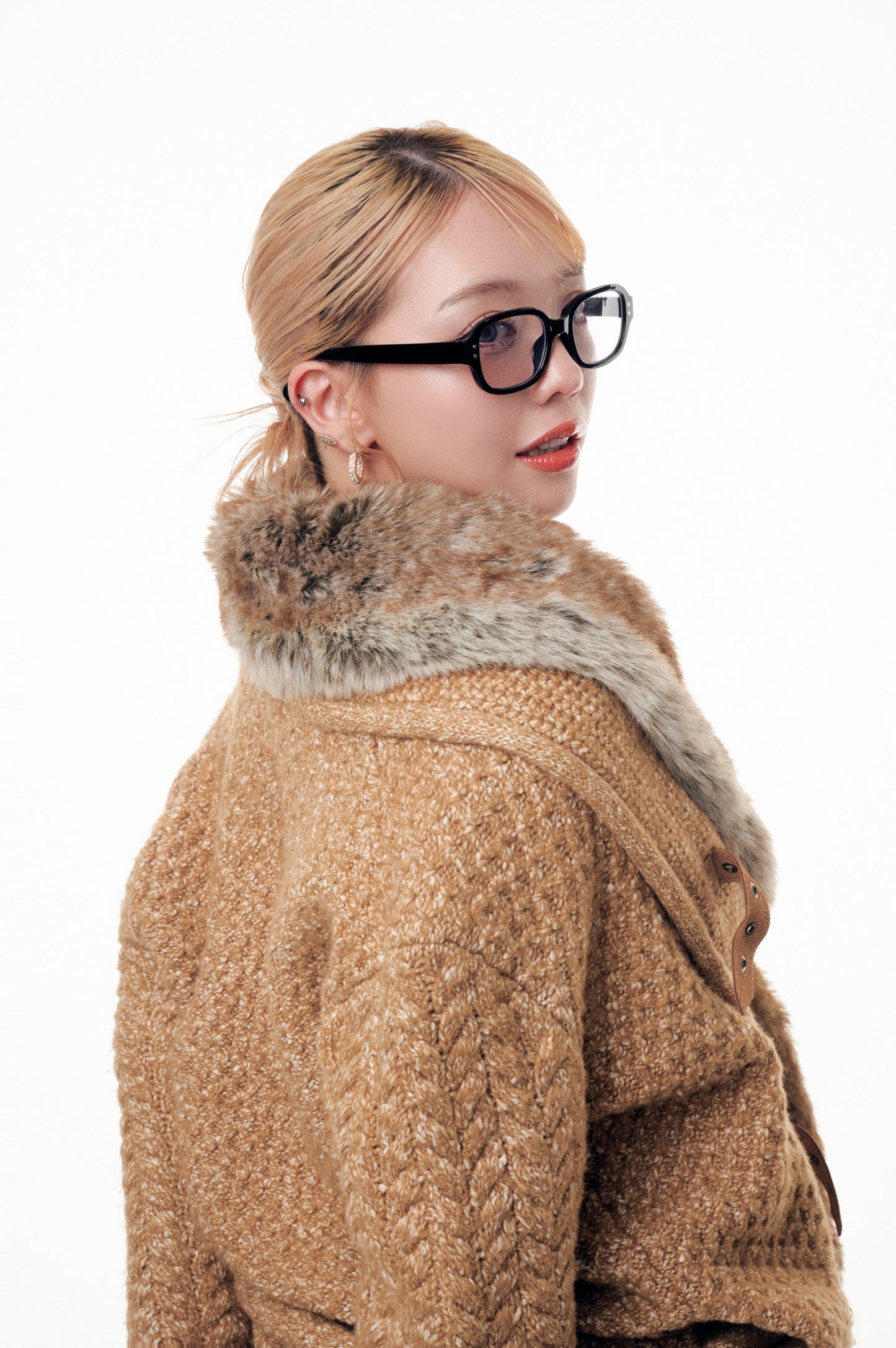 Round fashion glass / クリアメガネ