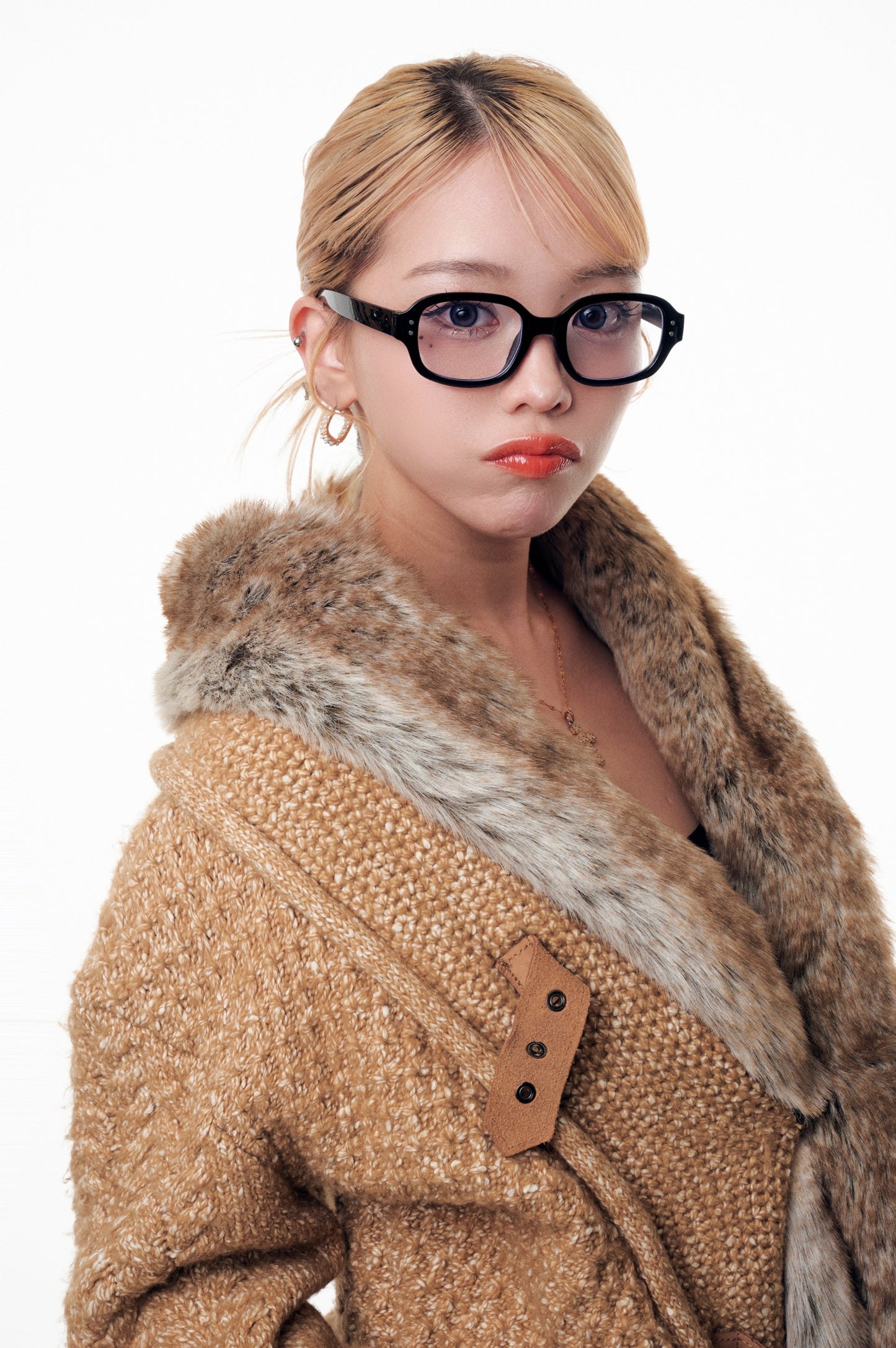 Round fashion glass / クリアメガネ