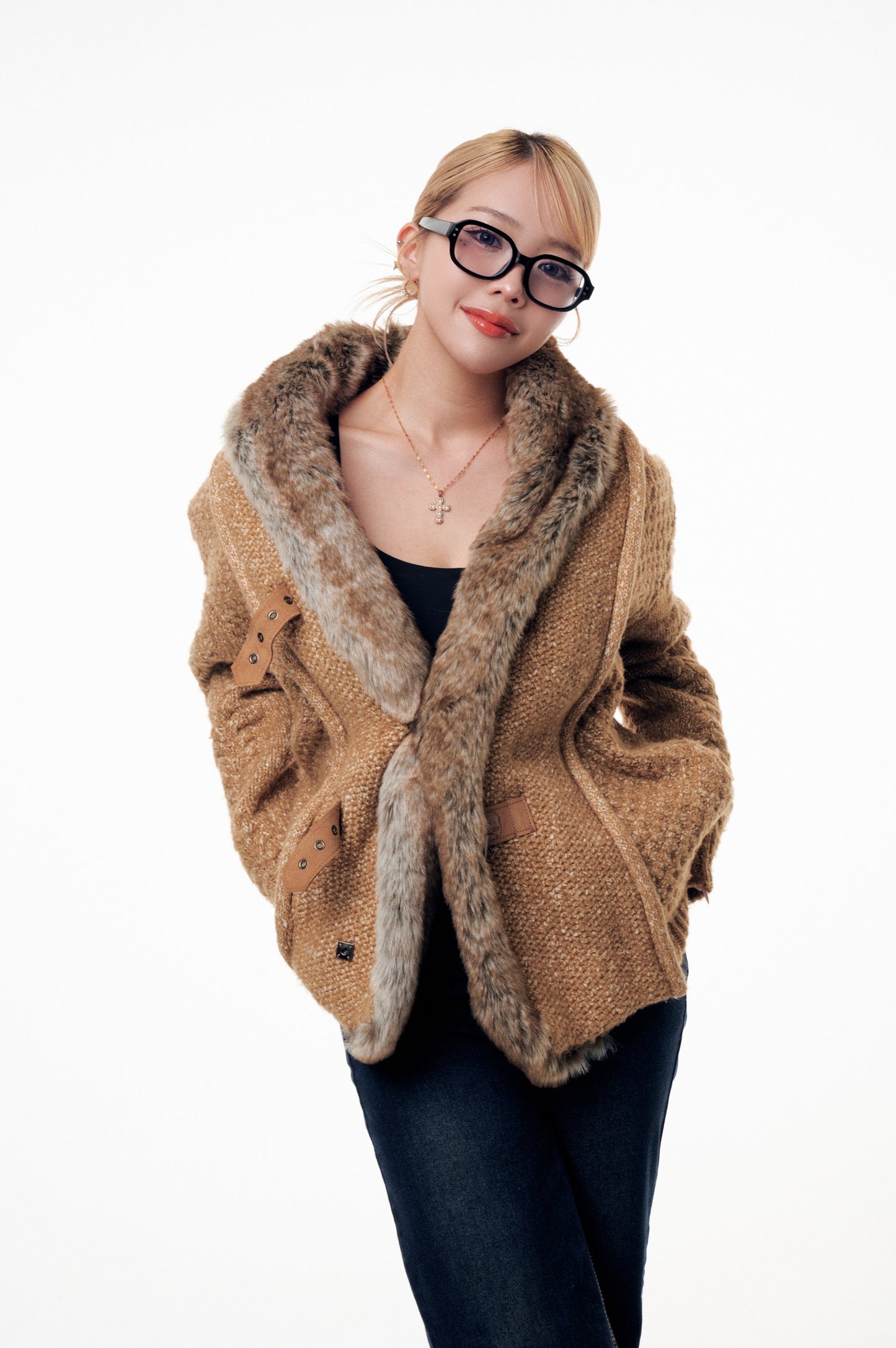 Round fashion glass / クリアメガネ