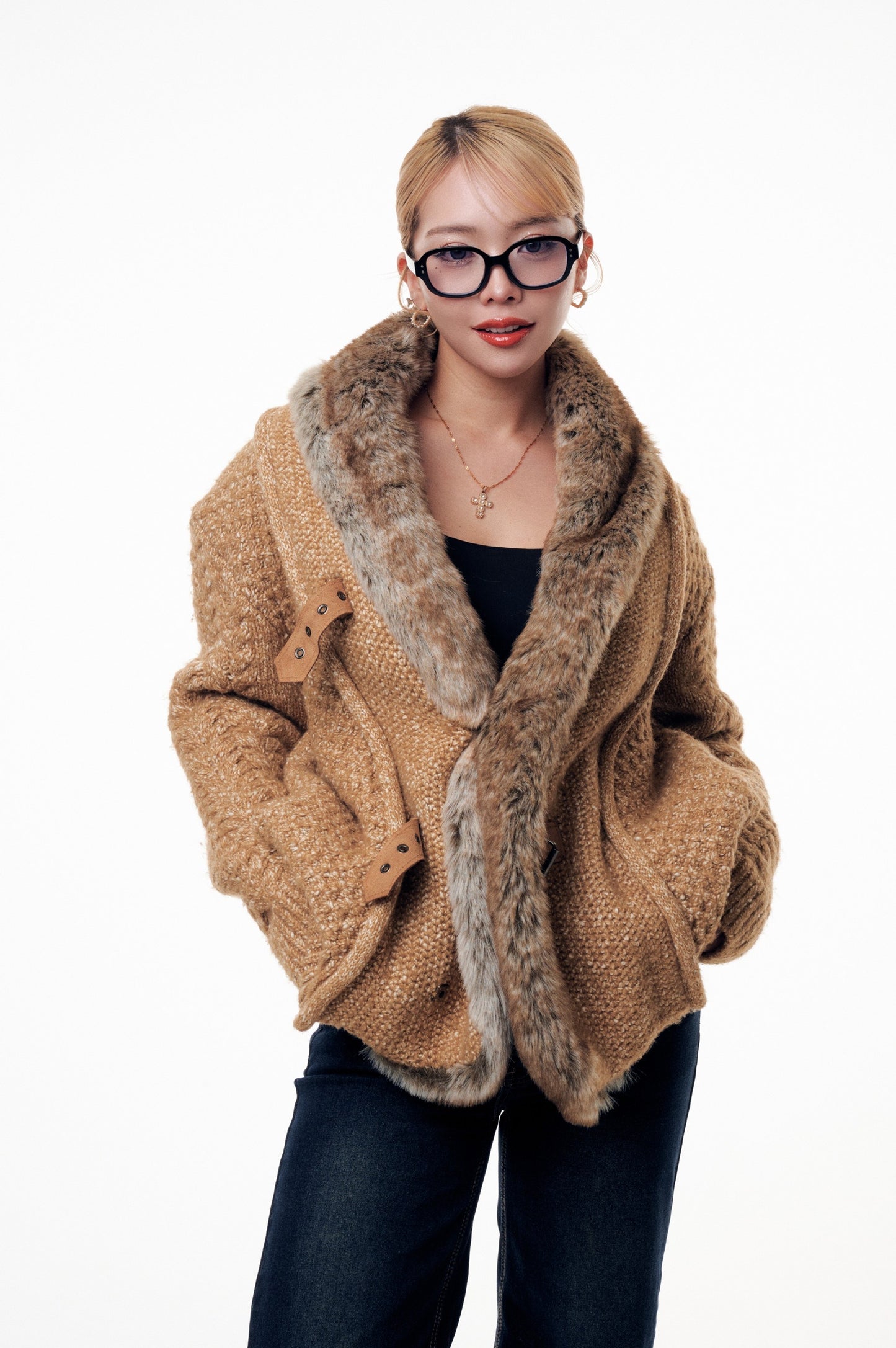 Round fashion glass / クリアメガネ