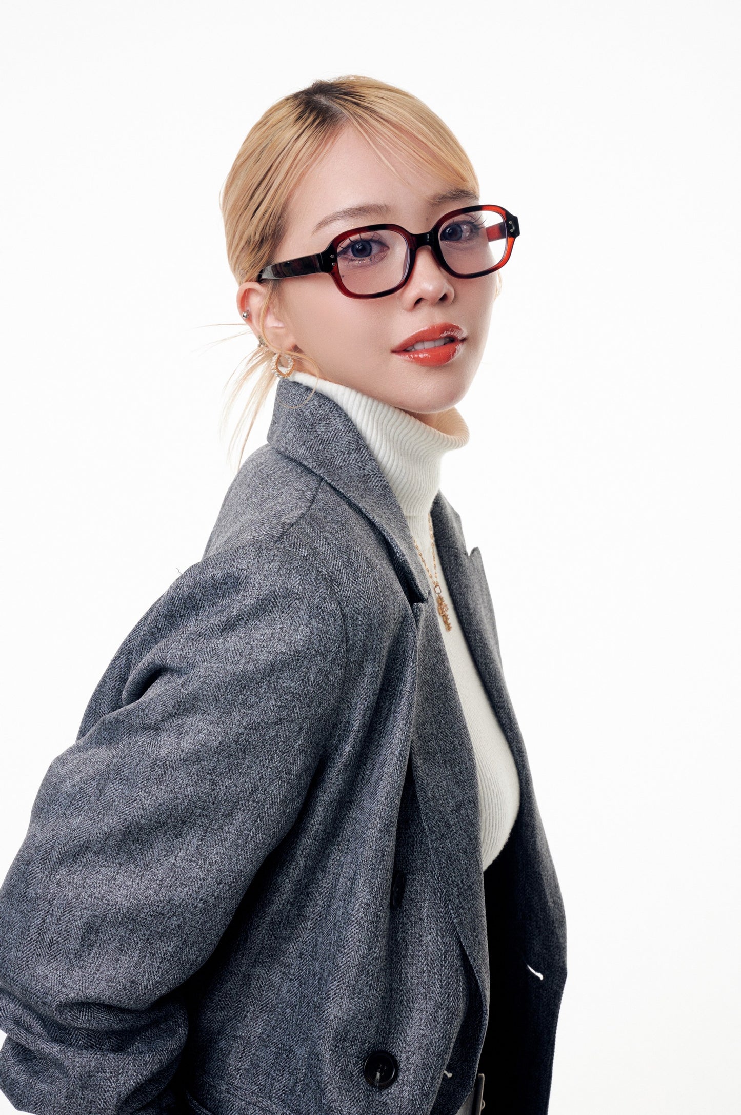 Round fashion glass / クリアメガネ