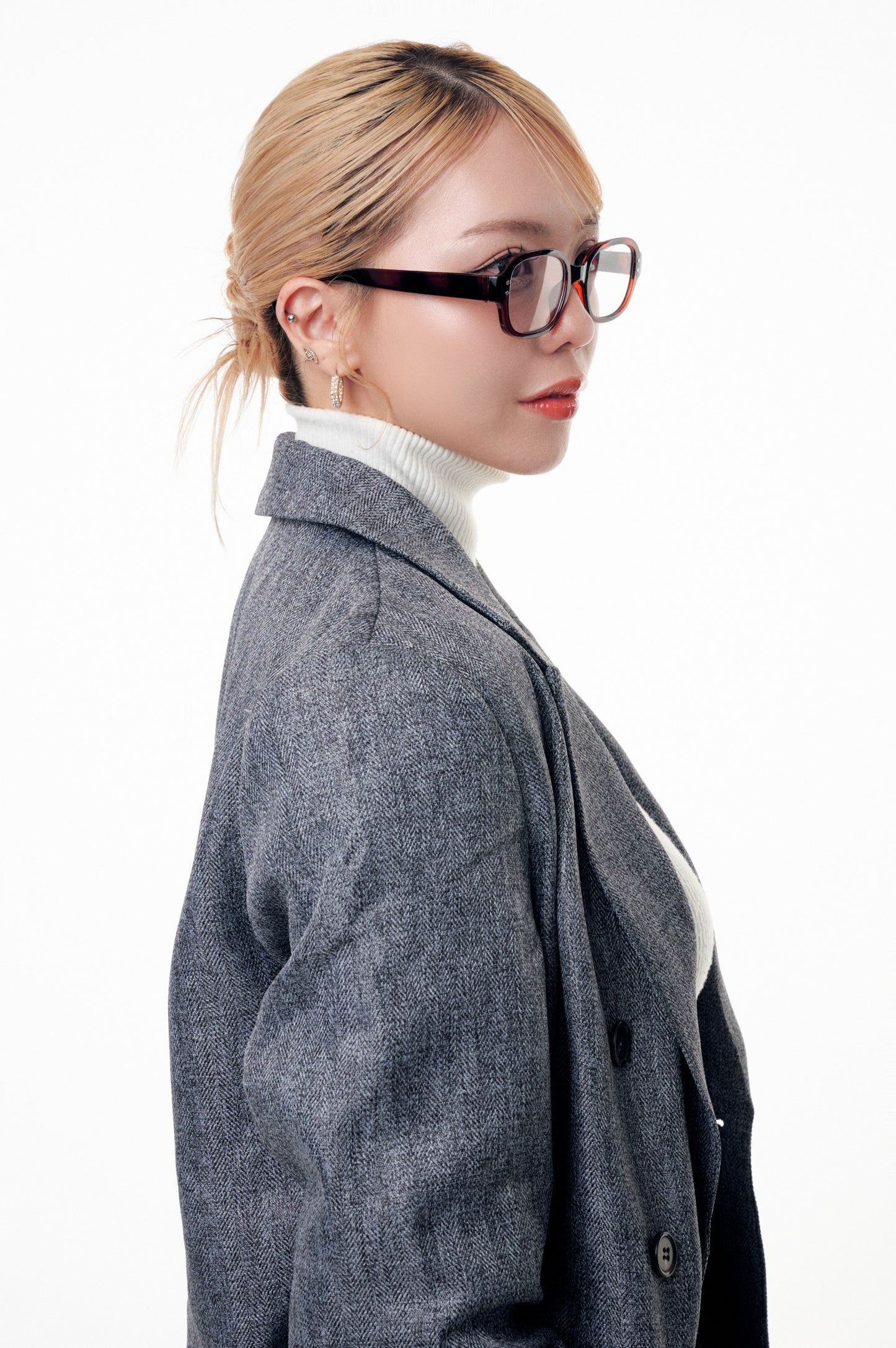 Round fashion glass / クリアメガネ