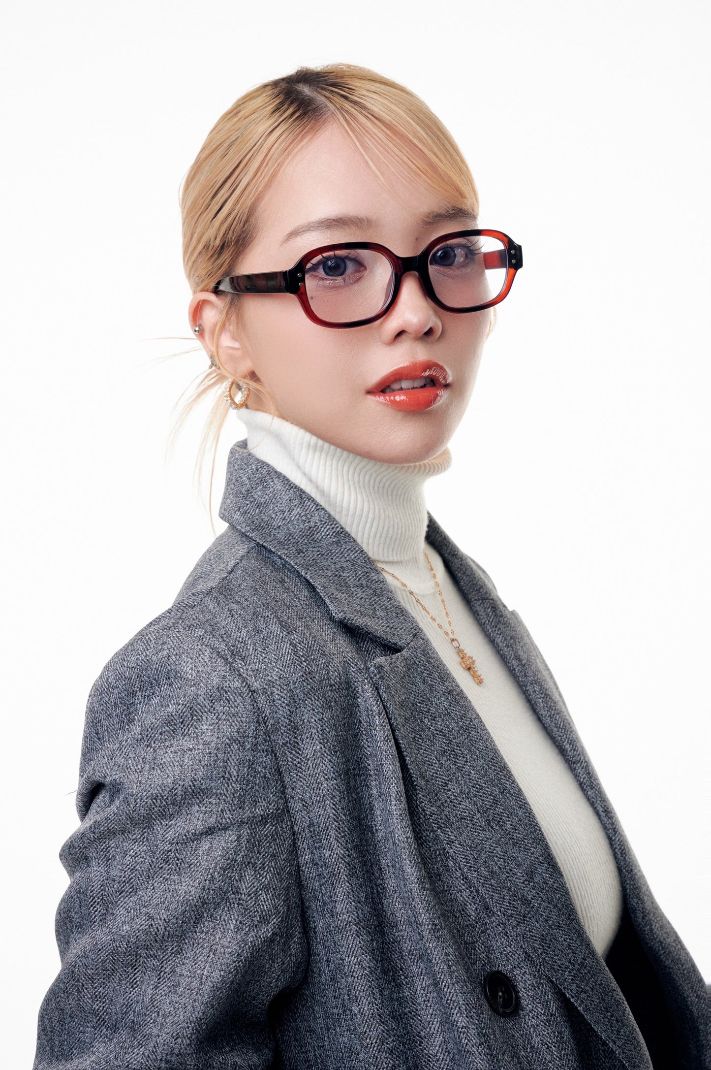 Round fashion glass / クリアメガネ