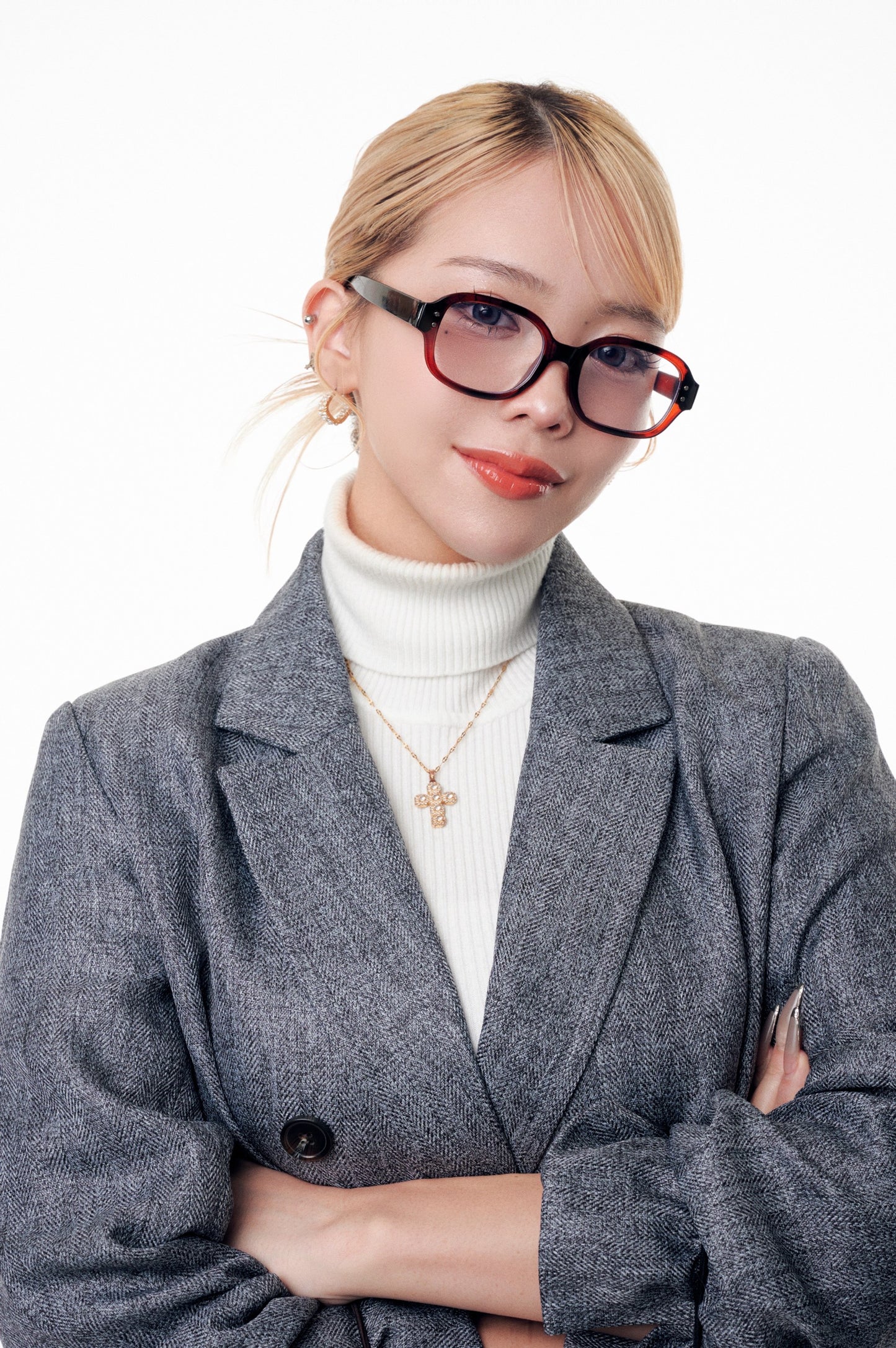 Round fashion glass / クリアメガネ