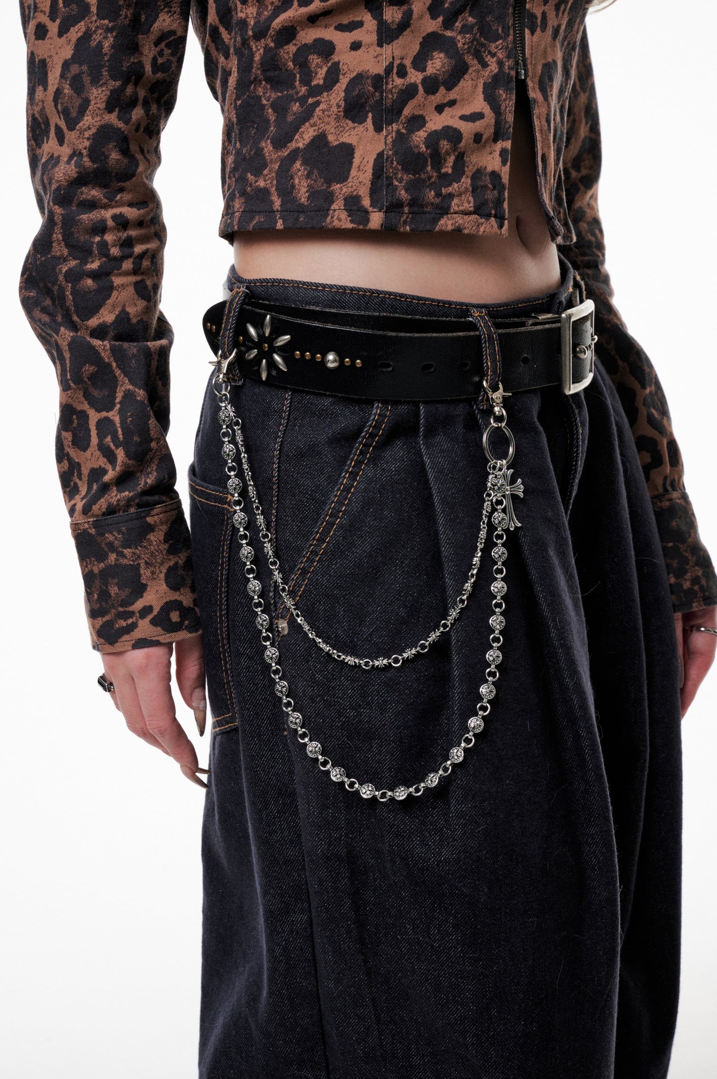 Cross W Chain belt / クロスチャームチェーンベルト